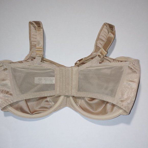 Bali Women's Satin Tracings Underwire Minimizer Bra Tan Beige Size 34DDD - Picture 4 of 6